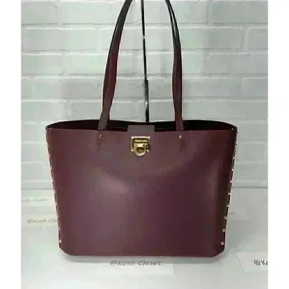 Michael Kors Manhattan Tote Large Leather Bordeaux